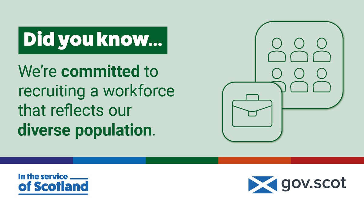 scotgovjobs's tweet image. Are you looking for a workplace that values #Diversity and #Inclusivity?

We are striving to create a workplace where all colleagues feel respected, valued and celebrated, with a strong sense of belonging.

Check out our vacancies today!

jobs.gov.scot

#JobsInScotland