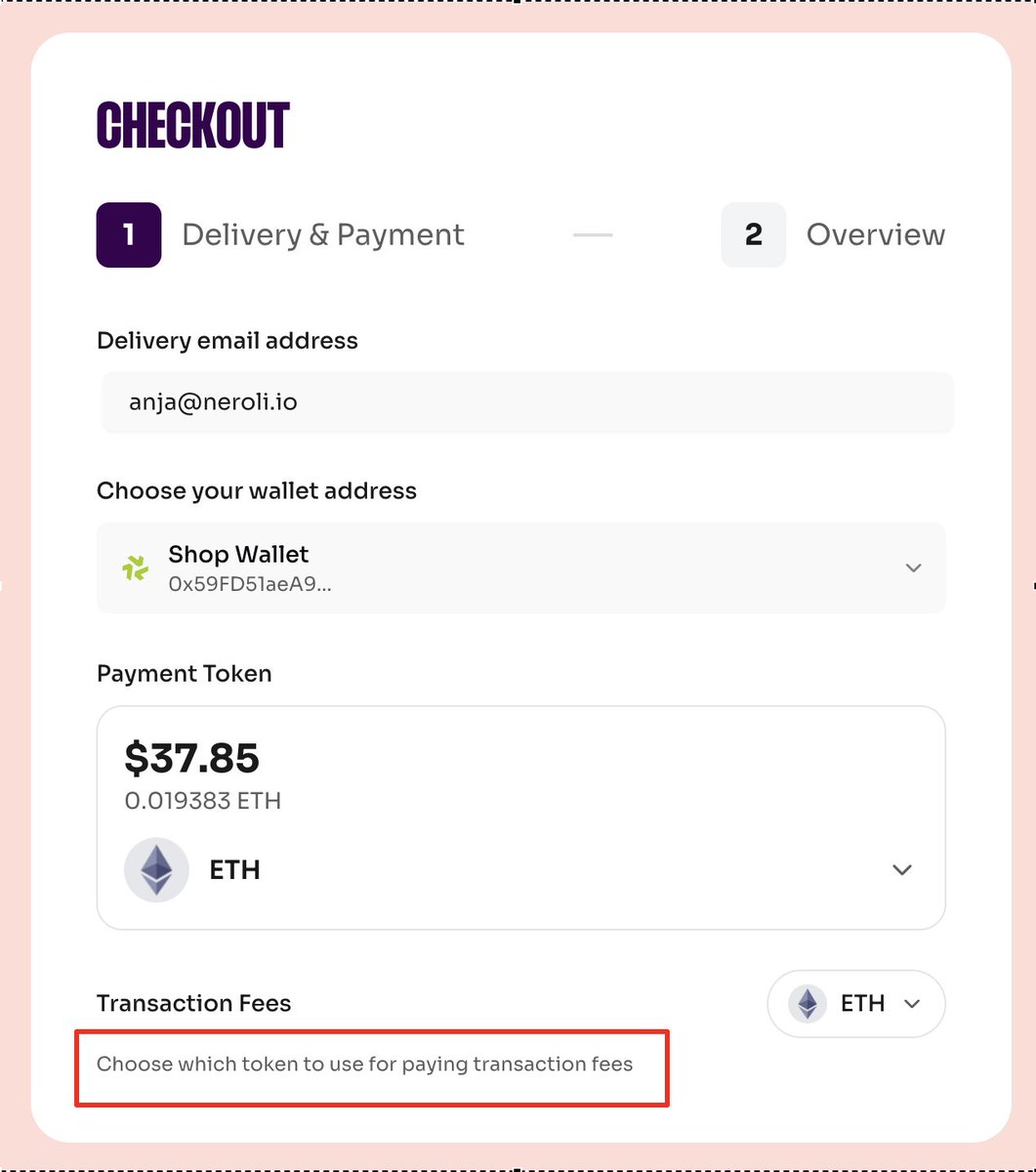 The only decision you should have to make at checkout:
which token you want to pay fees in.

🔜 on mainnet
astal.io