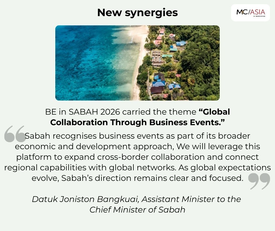 Sabah in East Malaysia is emerging from the fringes and transforming itself as a ground for global business engagements.

Find out more here: tinyurl.com/2v265men

#MICE #Meetings #Conventions #Sabah #EastMalaysia #Events #MCA