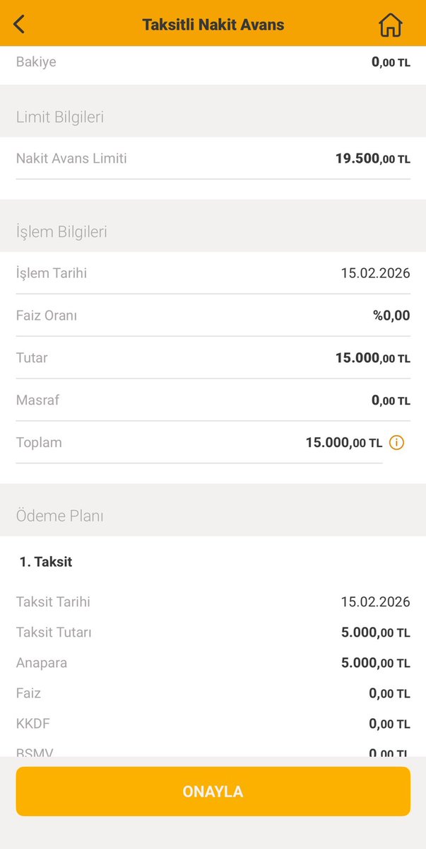 krediadam's tweet photo. MEVCUT MÜŞTERİYE %0 FAİZ KAMPANYASI

Limitinize göre 25bin, 20bin, 15bin ve 10bin TL olarak deneme yapabilirsiniz.

Vakıfbank'tan  25.000 TL %0 Faizli 3 Ay vadeli kredi kartına taksitli Nakit avans

Kredi Tutarı : 15.000 TL 

Faiz Oranı : %0

Kredi Vadesi : 3 AY

Aylık Taksit : 5.000 TL

Toplam Geri Ödeme : 15.000 TL

Başvurdunuz  mu ?
Kişiye özel olup umarım sizdede vardır
(Reklam ve işbirliği degildir)