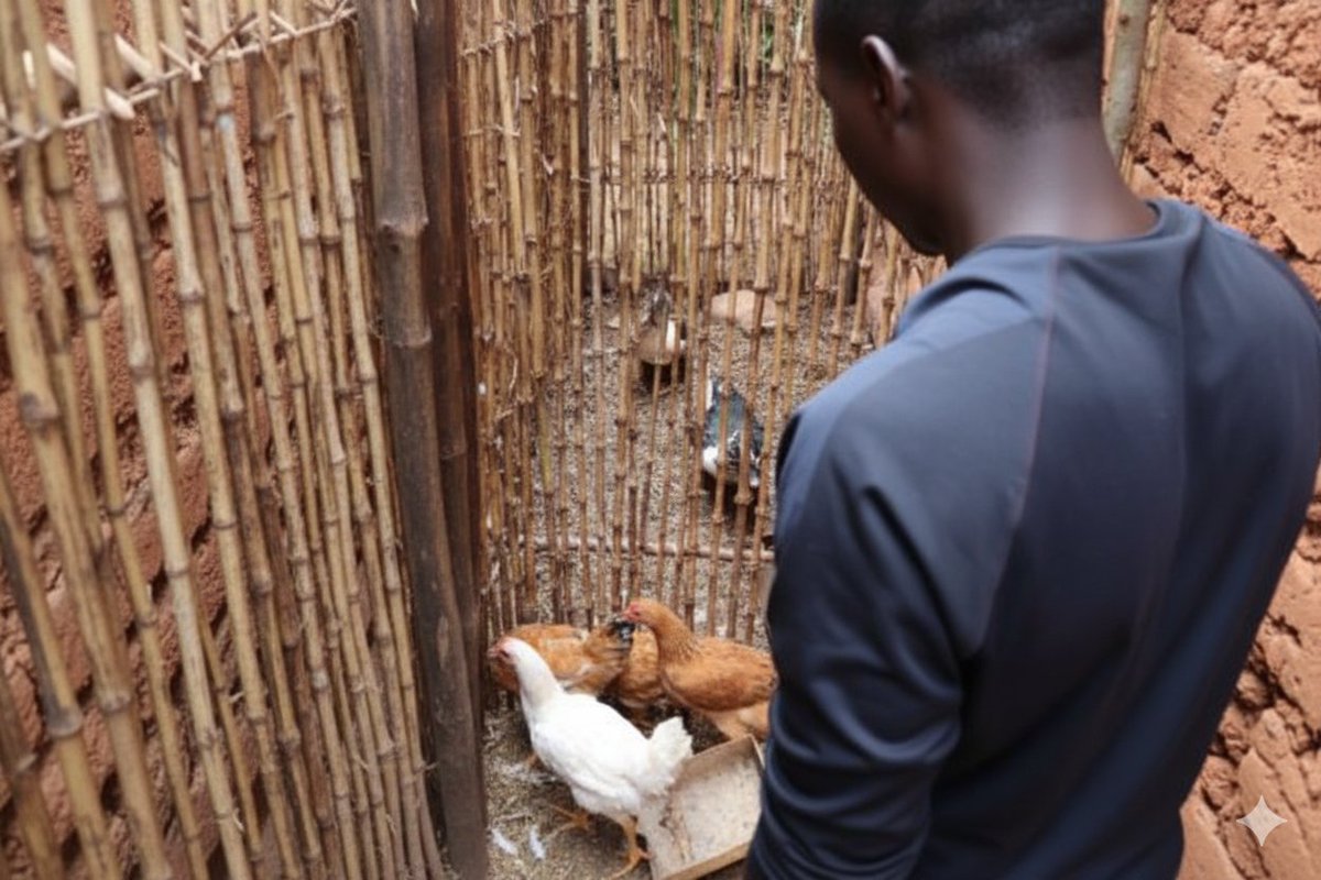 Entreprene0109's tweet photo. Zacharie, de Kabuye (Ruhororo), a transformé sa vie avec un crédit de 50 000 FBU via son VICOBA. Passé des lapins aux poules, il élève aujourd’hui des poules et canards, visant 400 000 FBU de ventes bientôt. « Ce projet m’a redonné espoir » dit-il #Burundi #Élevage @bdikids https://t.co/mwO4BvPbHU