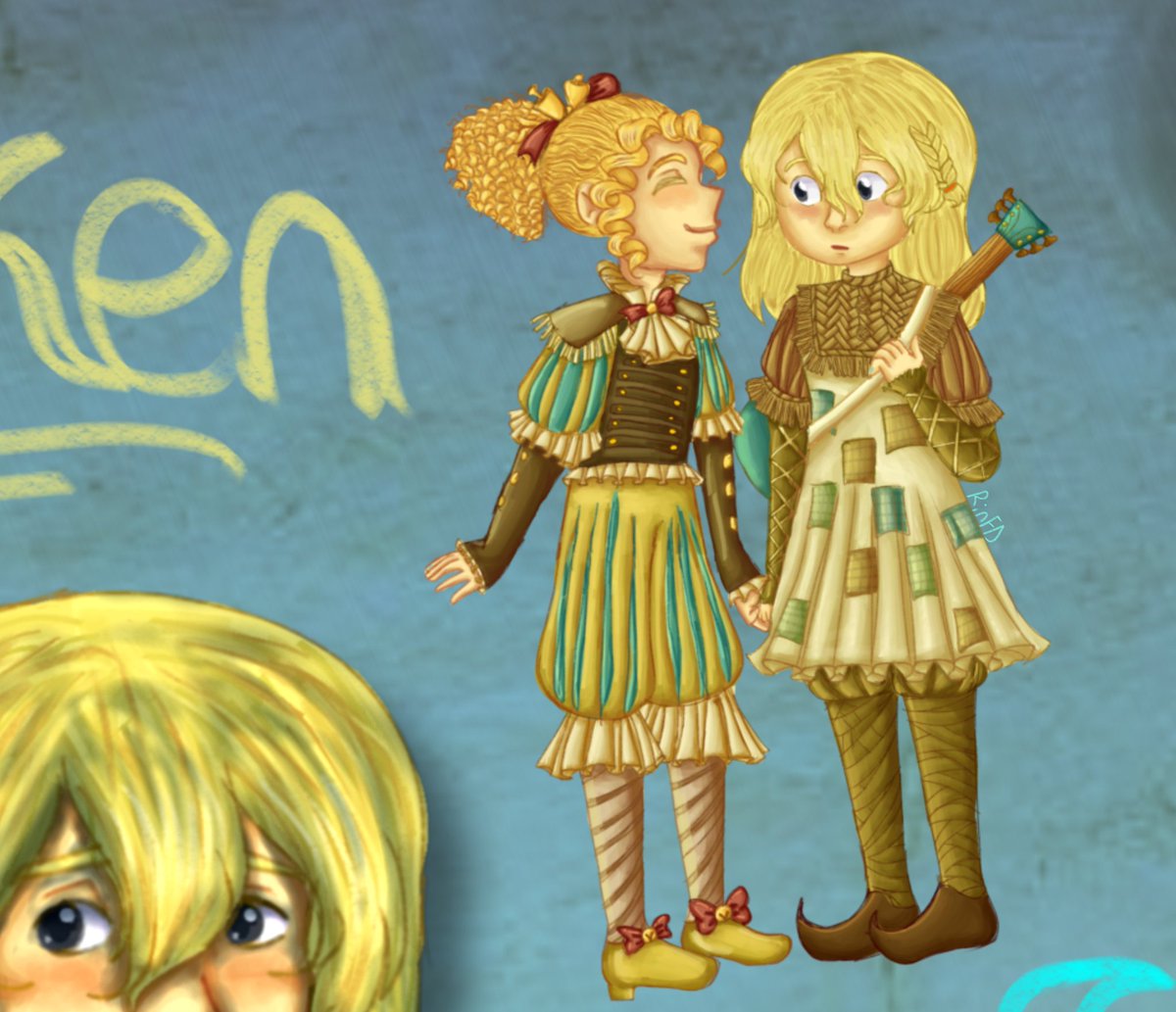 Cole and clementine 💛💙🐐🐰