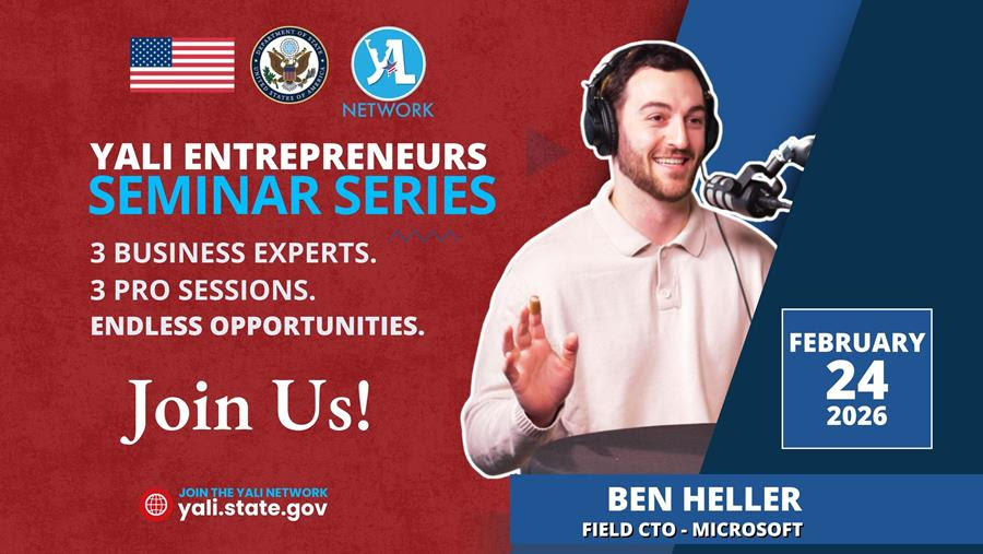 Interested in levelling up your company’s artificial intelligence (AI) capabilities? 

Join the YALI Network on February 24 at 5:00 PM GMT  for a conversation with AI expert Ben Heller on “Applying AI for your Success.”

RSVP 👇🏾
statedept.zoomgov.com/webinar/regist…

#ArtificialIntelligence