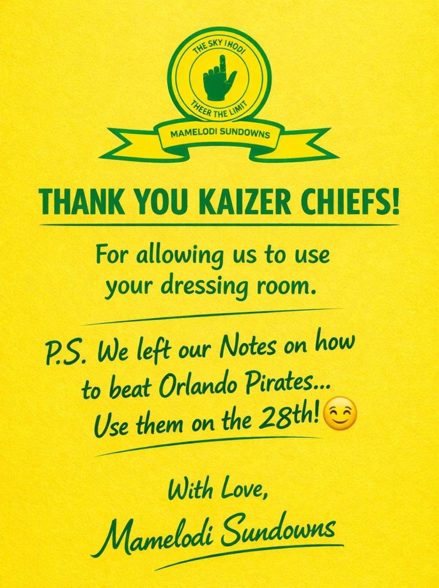 Dear <a href="/KaizerChiefs/">Kaizer Chiefs</a>, ra leboga, see you ka di 28