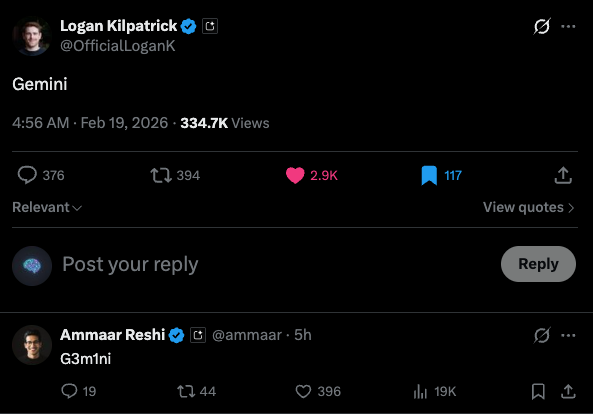 CortexiaTech's tweet image. Gemini 3.1 Pro or 3.1  is no longer a rumor. It’s been confirmed by Google engineers. 

So yes… it’s coming. And very soon.

The official announcement is imminent. Most likely it will be available today or tomorrow.