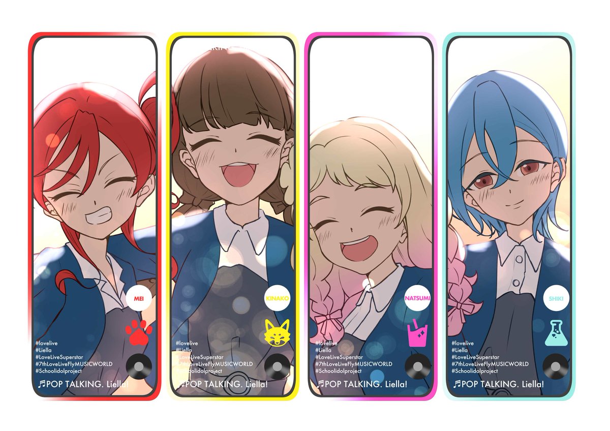 イラスト担当のナナセイツキさんから、7th愛知公演で2期生に贈るフラスタのイラストのラフをいただきました！💐
4人の笑顔が輝いててとてもいいイラスト😭😭😭

引き続き参加お待ちしております！
一緒に想いを届けられたら嬉しいです！
よろしくお願いします！