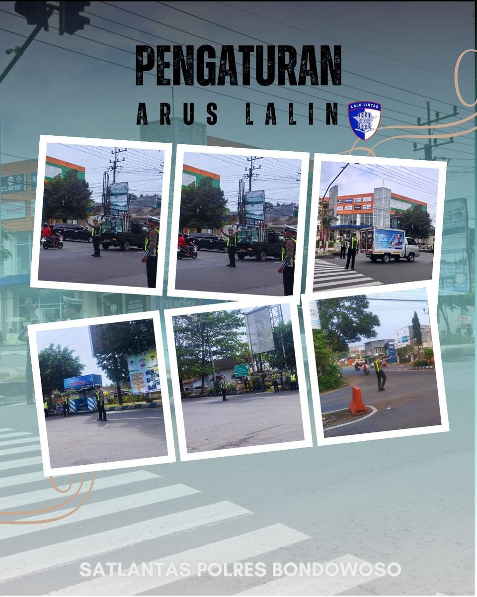 Anggota Satlantas polres bondowoso melaksanakan pengaturan arus lalin guna cipta kamseltibcarlantas #humaspoldajatim #ditlantaspoldajatim #bondowoso
