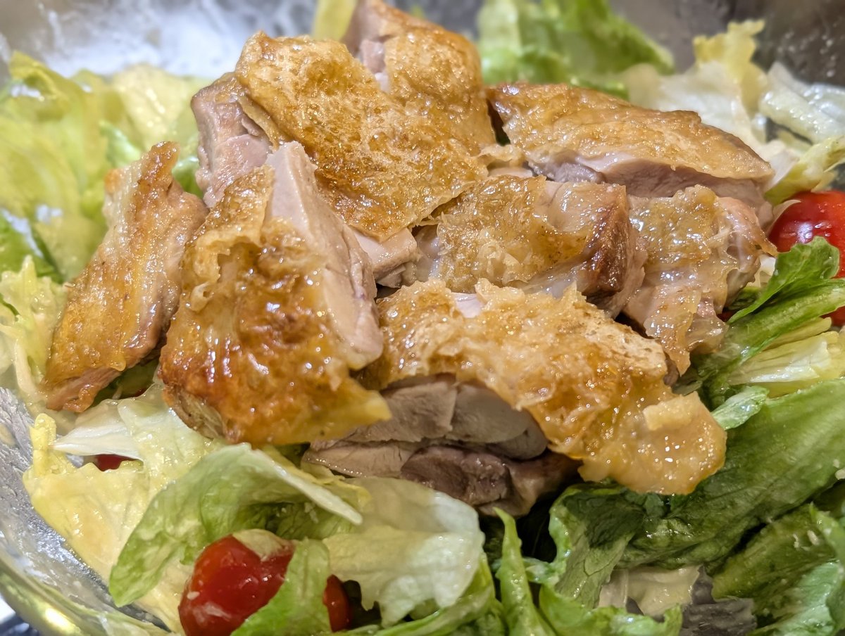 「パリパリのチキンステーキをアップすればオジでもバズれる」と聞いて焼きました🫣