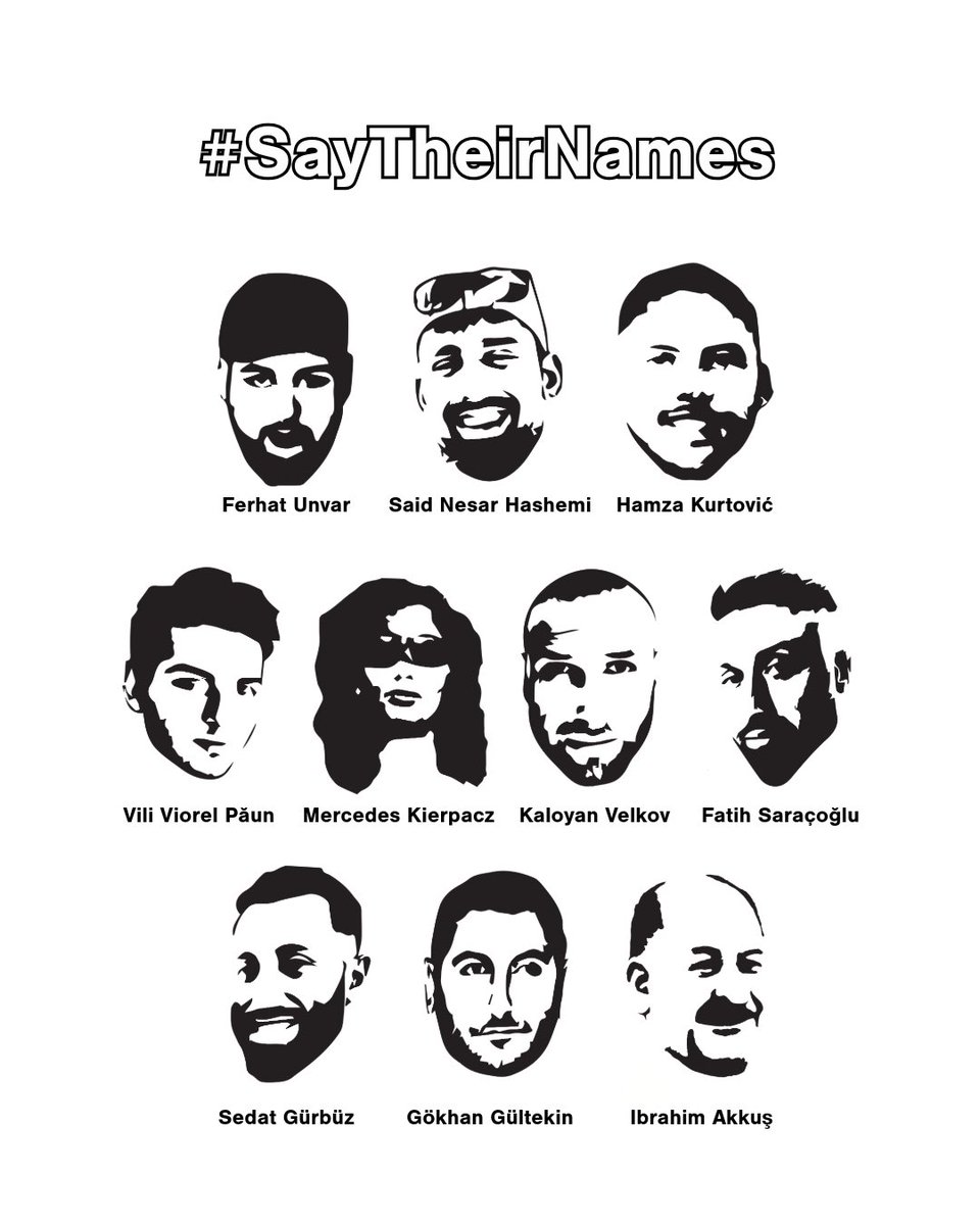 GoeringEckardt's tweet photo. Heute vor sechs Jahren ermordete ein Rechtsextremist in #Hanau neun Menschen aus rassistischen Motiven, weitere wurden schwer verletzt. Ibrahim Akkuş ist in diesem Januar an den Spätfolgen seiner Verletzungen verstorben. Lasst uns ihre Namen sichtbar machen. Gegen das Vergessen.
#SayTheirNames