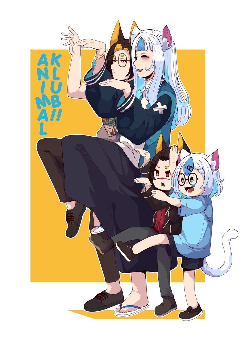 cat &amp; dog 
big &amp; small 

#originalcharacters #oc #originalcharacterart