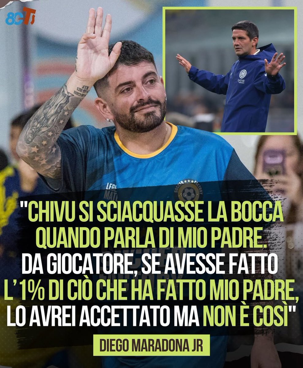 Gerry25x's tweet image. MARADONA 
3 scudetti
2 coppe nazionali
1 super coppa nazionale
1 coppa della liga
1 Europa League 

CHIVU
4 scudetti
4 coppe nazionali
2 super coppe nazionali
1 Champions 
1 mondiale per club

SE AVESSE FATTO L'1% DI CIÒ CHE HA FATTO MIO PADRE HAHAHA