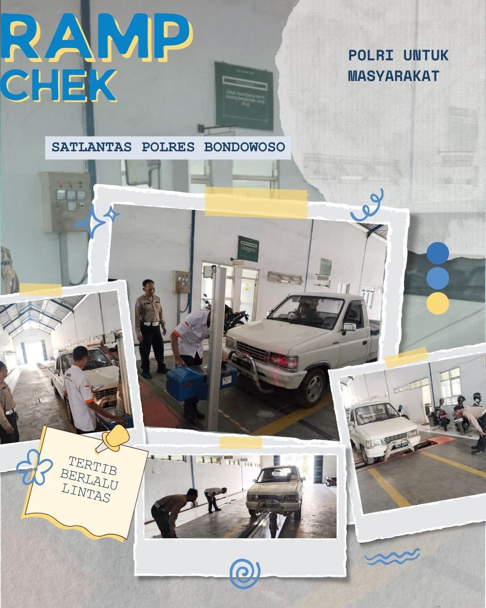 Pelaksanaan Rampcheck kesiapan dan kelaikan pengemudi serta ranmor angkutan barang, yg dilakukan oleh Sat Lantas Polres Bondowoso dan Dishub Kab. Bondowoso.