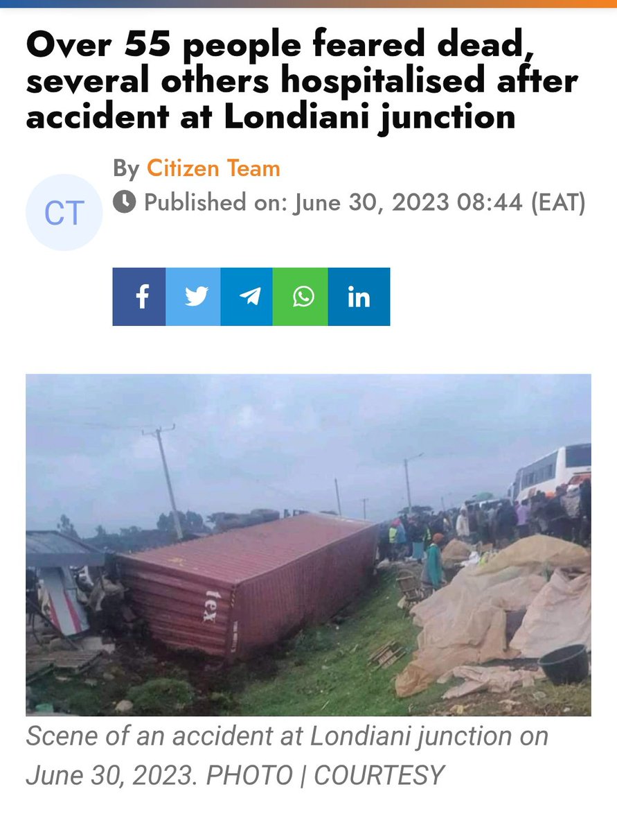 <a href="/Cjamehk/">Jame</a> Wacha ujinga msee , stop politicizing everything . You seem to have forgotten what happened in Londiani junction just because of road encroachment like this . You really don't get it , do you ? 😏