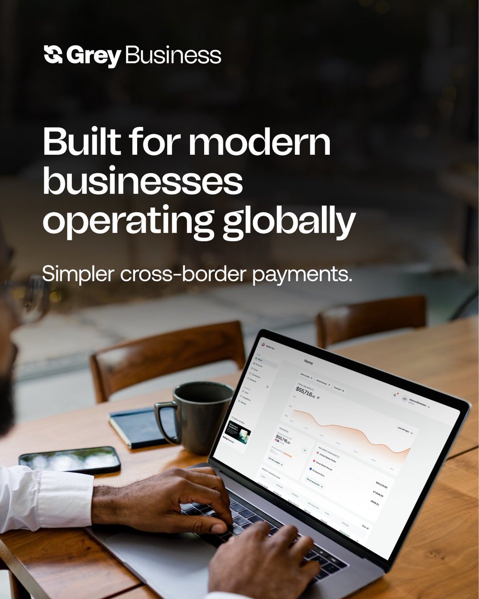 Global business payments shouldn’t be complicated.

#GreyBusiness helps you manage multi-currency payments, pay teams across borders, and move money globally, all from one platform.

Now available for businesses operating internationally.

#crossborderpayments #anywherewithgrey