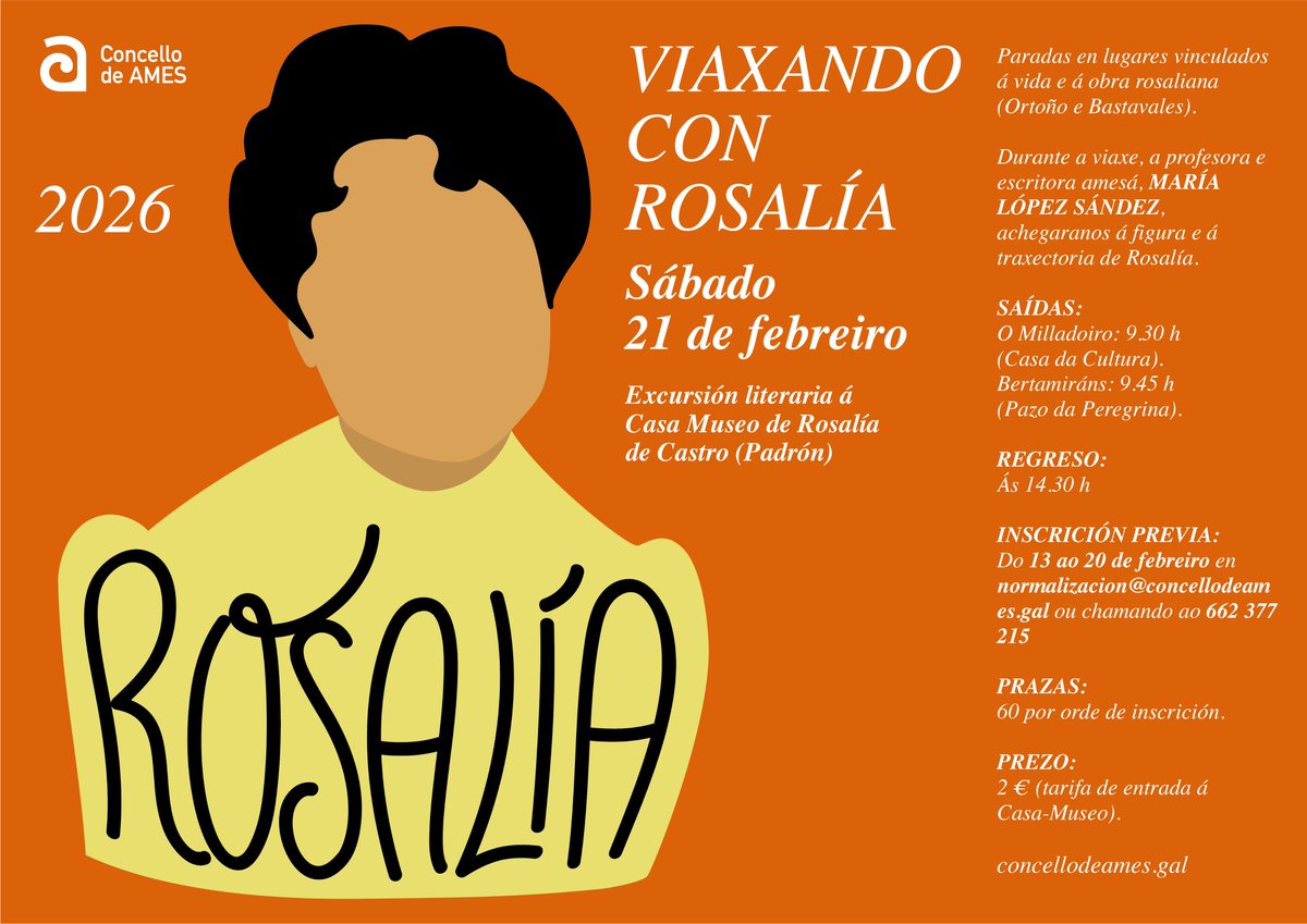 aelg's tweet photo. Desde O Milladoiro e Bertamiráns: excursión literaria Viaxando con Rosalía, con María López Sández, o 21 de febreiro: https://t.co/CIBfIAim0S @mlsandez @concellodeames @CasadeRosalia https://t.co/bhXW5UPDJ0