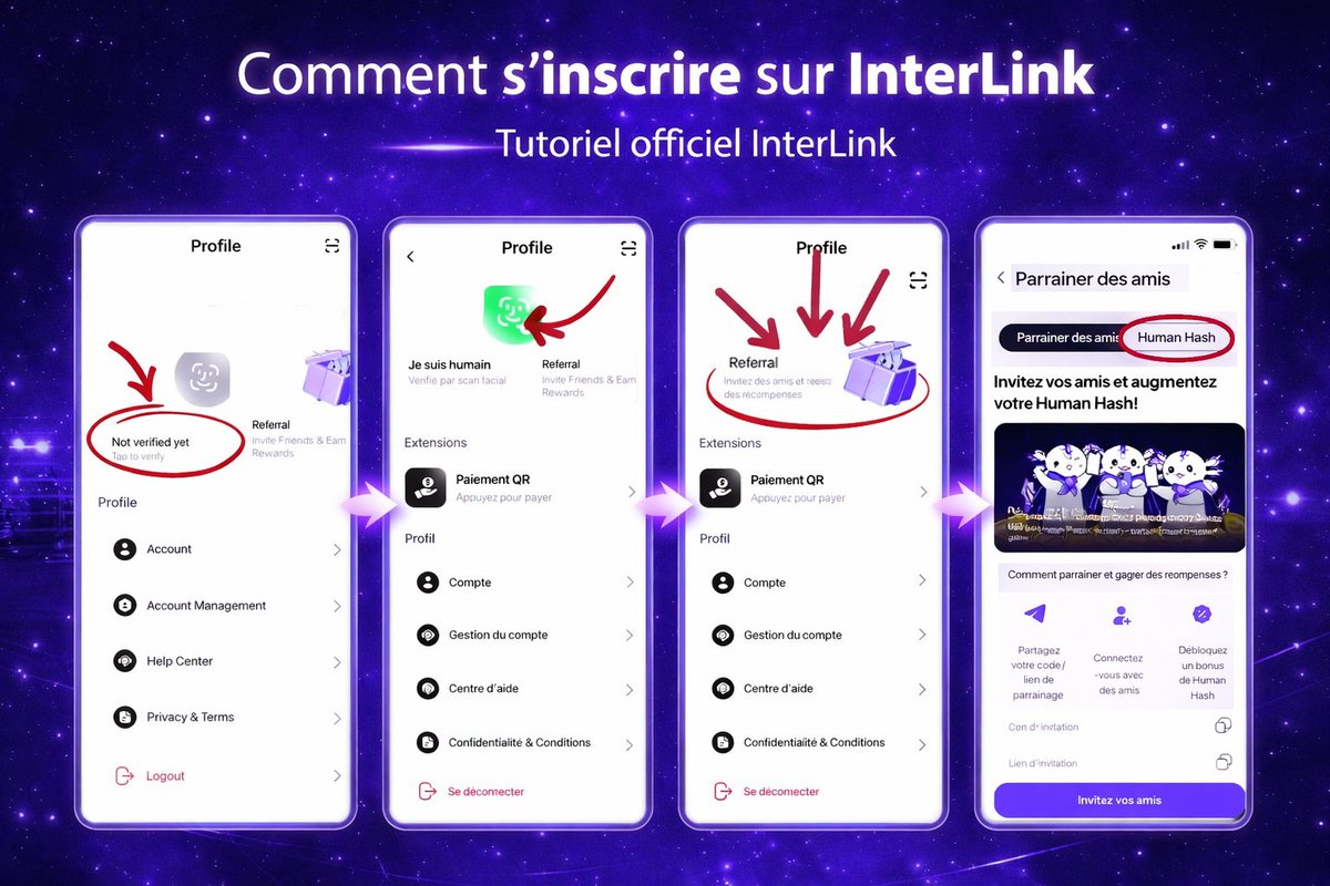 Interlink_Fr's tweet photo. Tu veux rejoindre InterLink ? 🚀
Voici mon tutoriel simple pour t’inscrire étape par étape 👇
✅ Créer ton compte
✅ Configurer l’app
✅ Commencer à miner
🎟 Code parrainage : 536191473389
Plus tôt tu entres, plus tôt tu mines.
#InterLink #ITLG #ITL #ITLX https://t.co/eRMemfpiex