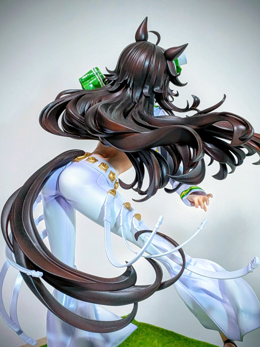 ウマ娘のミスターシービーのガレージキットです 髪の毛の躍動感が