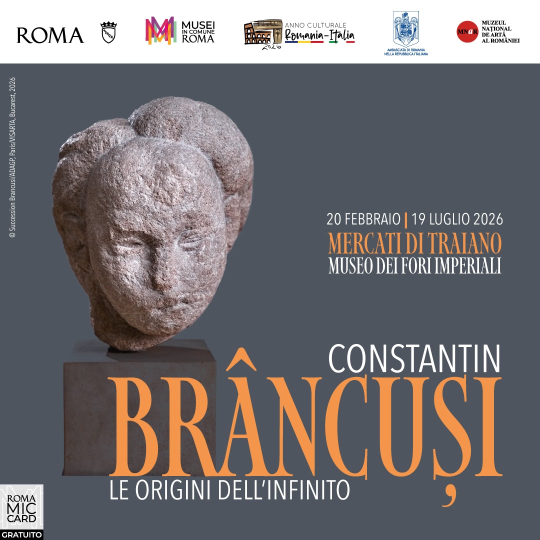 📣Nell'ambito del programma bilaterale dell’anno culturale Italia-Romania 2026, i #MercatidiTraiano Museo dei Fori Imperiali dal 20 febbraio al 19 luglio ospitano la mostra Constantin Brâncusi: Origini dell’Infinito.

info 👉 ow.ly/v1Rv50YhZ2v "