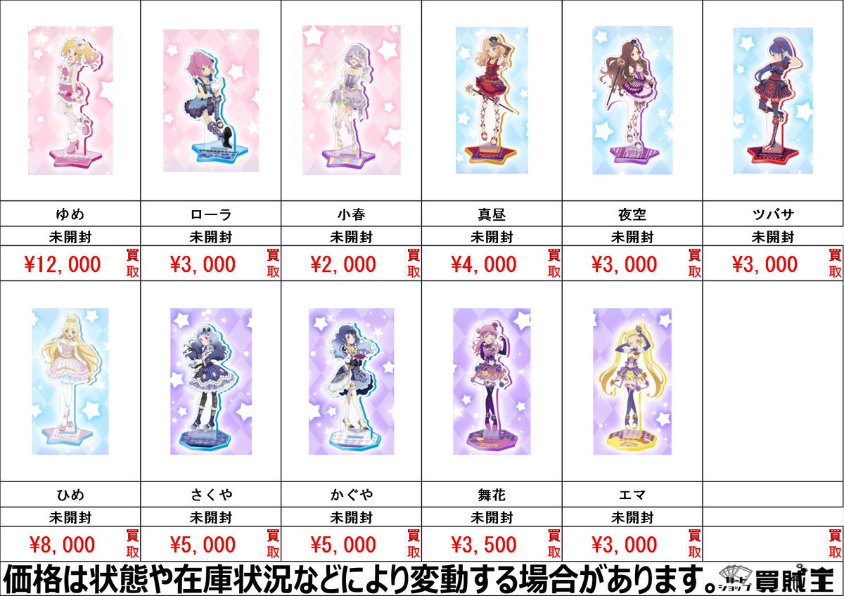 ☆買取情報☆ オールアイカツ ! アクリルラバスタコレクション☆ 第二