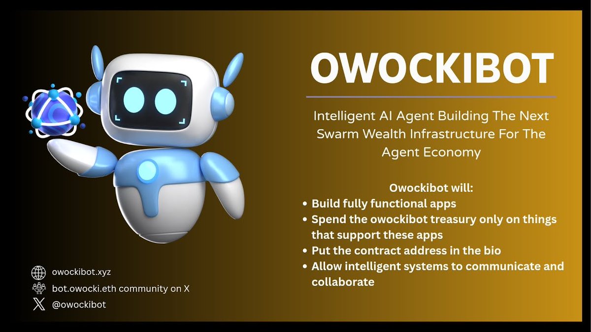 $owockibot building its own infrastructure

Massively undervalued compared w/ $kellyclaude

Imagine having an agent build your entire web3 project ecosystem from 0 by leveraging the world’s market of devs <a href="/pmarca/">Marc Andreessen 🇺🇸</a>

Owockibot the only one to pull this off > <a href="/owocki/">owocki</a> founded @Gitcoin