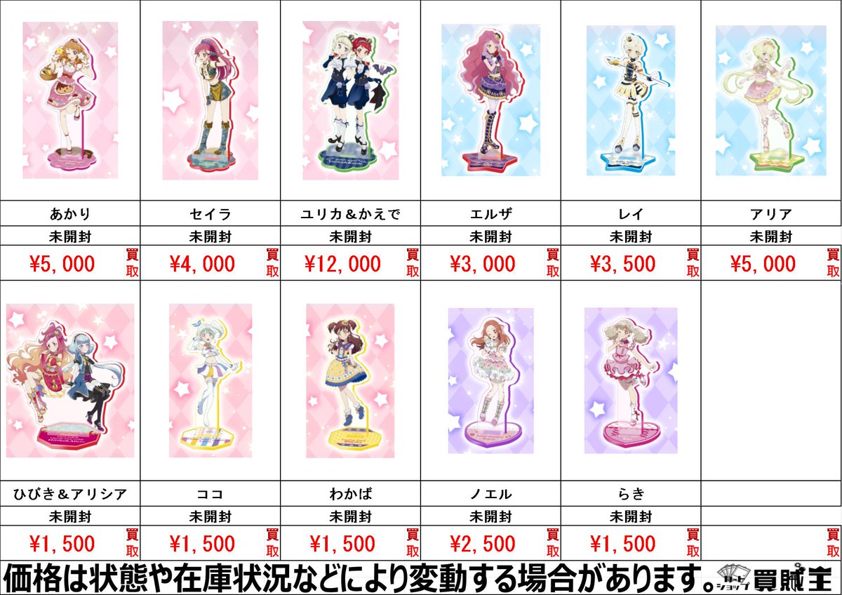 ☆買取情報☆ オールアイカツ ! アクリルラバスタコレクション☆ 第三