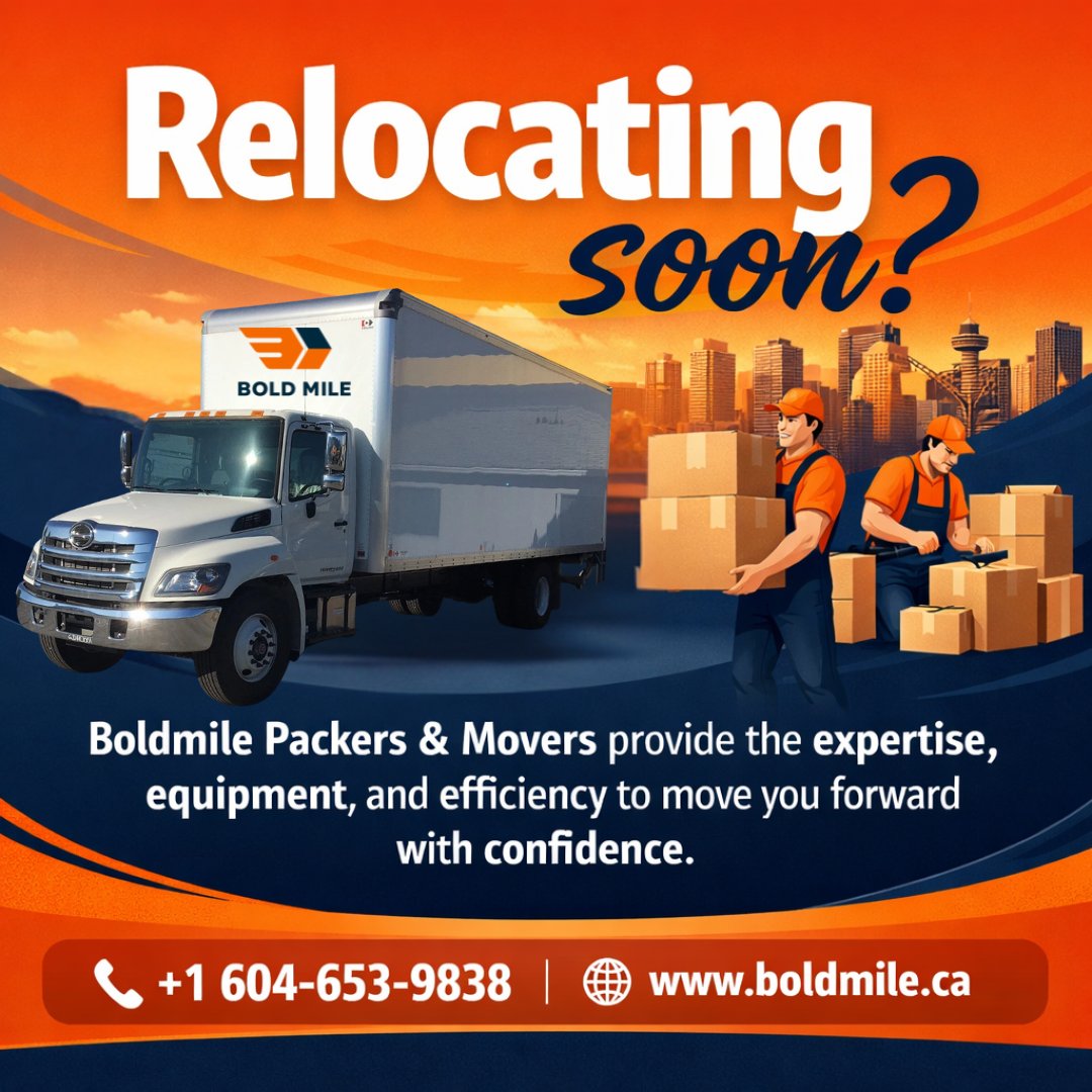bold_mile's tweet image. Relocating soon? Boldmile Packers &amp;amp; Movers provide the expertise, equipment, and efficiency to move you forward with confidence.

Visit Our Website at boldmile.ca/packers-and-mo…

#PackersAndMovers #ProfessionalMoving #StressFreeMove #MovingExperts #CanadaMovers #RelocationServices