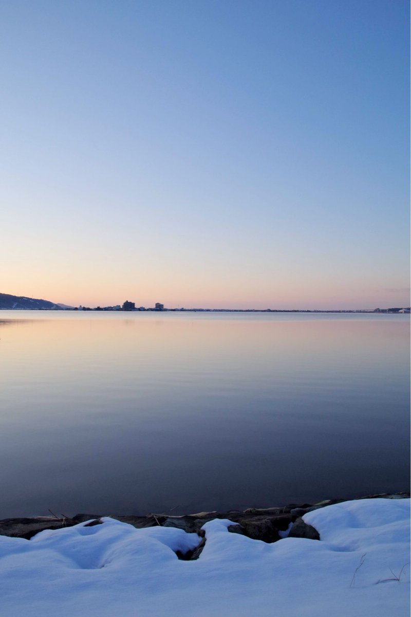 こんばんは 2019年2月19日の写真です #東郷湖 の夕焼けです 縦横