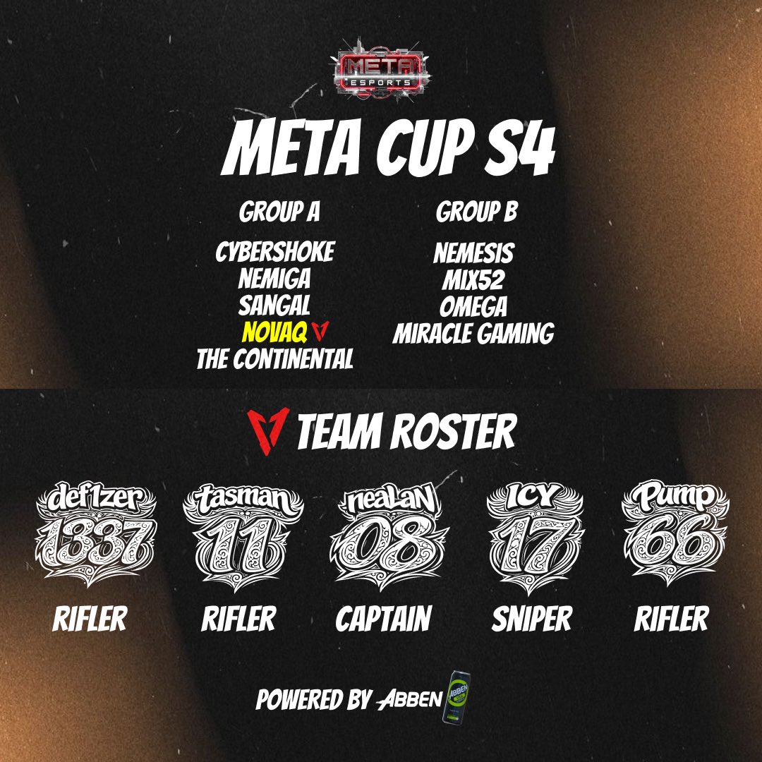 Here we go! Another domestic LAN by <a href="/metaeskz/">Meta Esports</a> kicking off this Saturday, February 21th

3 teams advance to playoffs from each group. How far can our updated roster with ICY finish on this tournament?