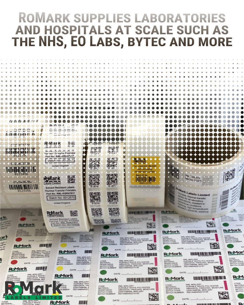 LabelsRomark's tweet photo. RoMark labels can create bespoke laboratory grade labels for any task, from patient ID to autoclave.

If your lab is in need of high-performance, durable and reliable labels, then there's no company better suited than RoMark.

📧 info@romark-labels.com
🌐 https://t.co/xiyzhAFcIg https://t.co/KodzVYFNN4