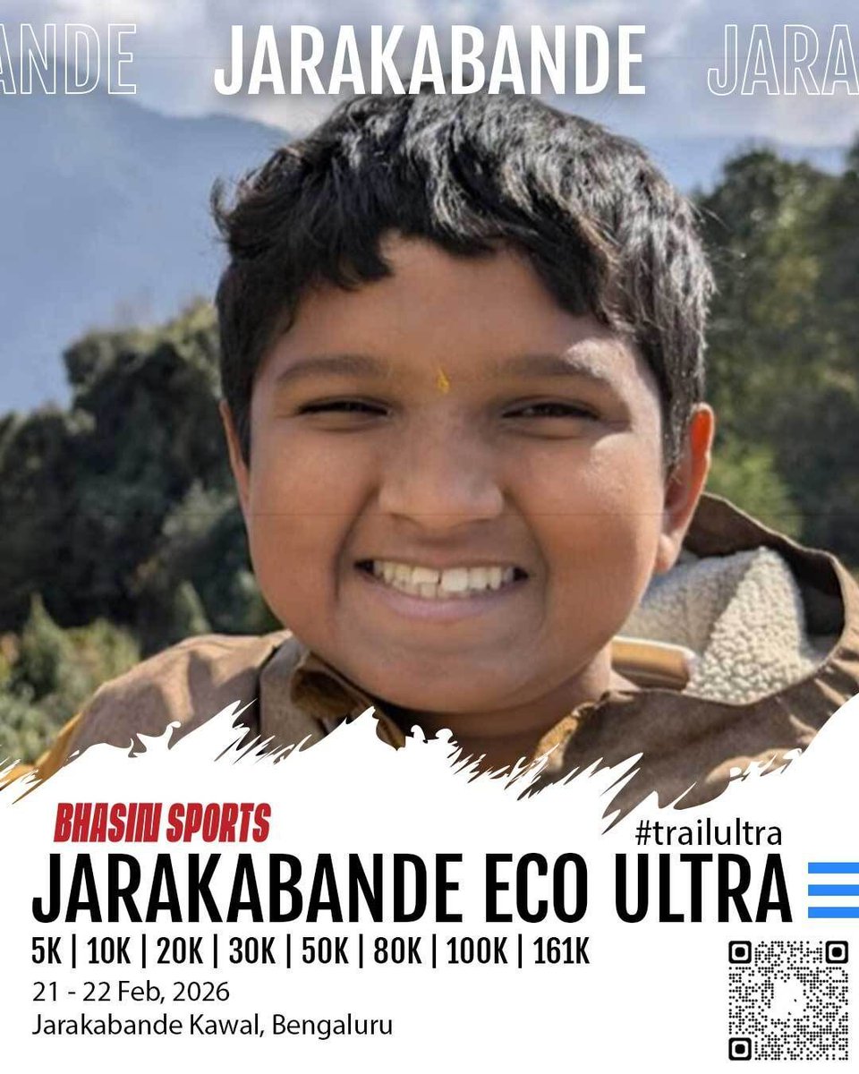 Jarakabande Eco Ultra is calling. 🌿🏃‍♂️
21–22 Feb at the wild and beautiful Jarakabande Kaval Forest.
Choose your challenge: 5K | 10K | 20K | 30K | 50K | 80K | 100K | 161K
From first-timers to ultra beasts, this is where you run with nature. 🔥🌲 

#JarakabandeEcoUltra