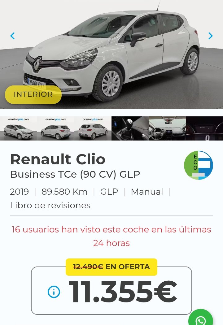 En menos de 10 años, el precio del Clio comprándolo nuevo se ha multiplicado x2 pasando a costar casi 20.000€.

El mismo coche ( 2017) con casi 90k de km, se vende por más de lo que costaba nuevo: 12490€

¿Tu sueldo ha subido en casi un 100% desde entonces? Si la respuesta es