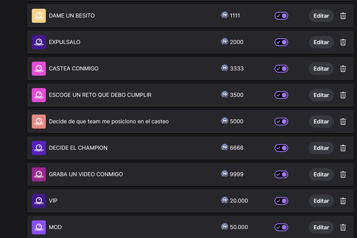 EFECTIVAMENTE GENTE, NO ES UN SIMULACRO

Tenemos nuevos interactuables con los puntos del canal!!!!

Lo prometí por los 400 followers y aqui los teneis, esto son solo una parte de ellos jejejeje

Ya sabeis lo que hacer!! A por más puntos!!!