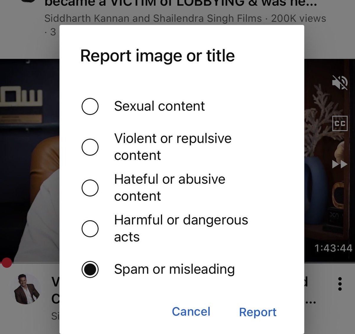 Goo and Report this video….