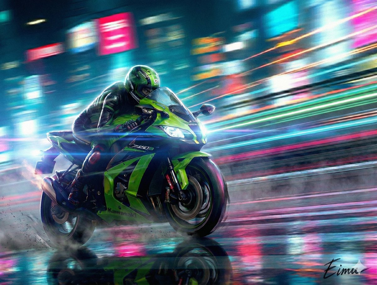 Ninja ZX-10Rの咆哮が、首都高の闇を切り裂く。 昼の静寂は、この一瞬