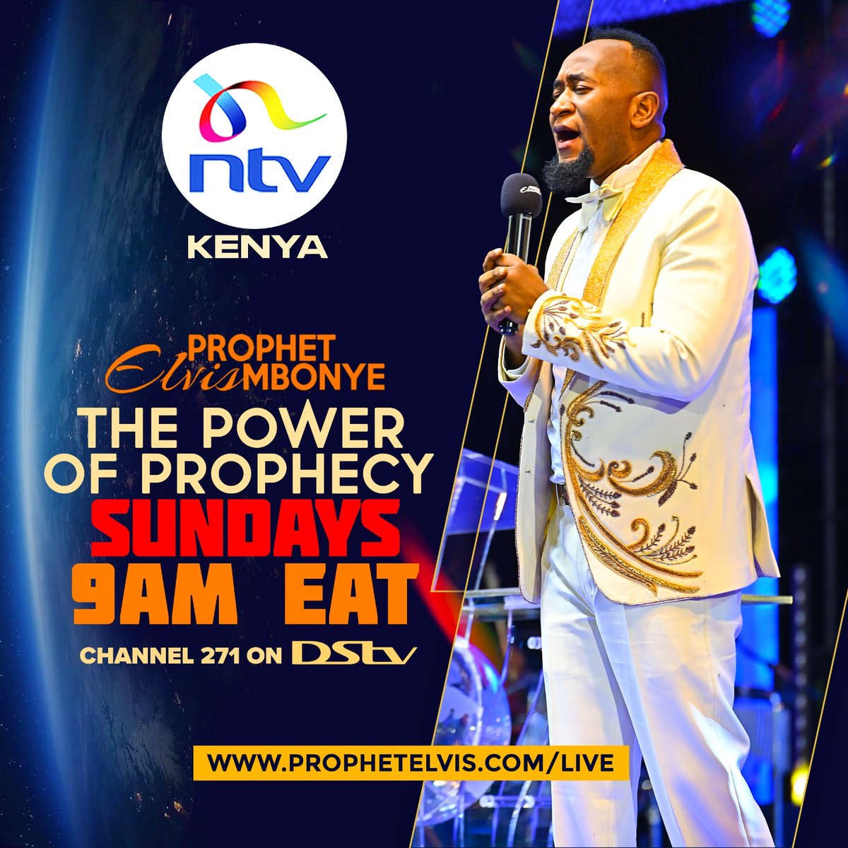 Tune in to NTV Kenya this Sunday at 9:00 AM. for a captivating episode of "The Power of Prophecy" by <a href="/Prophet_elvis/">Prophet Elvis Mbonye</a> 

#ProphetElvisMbonye