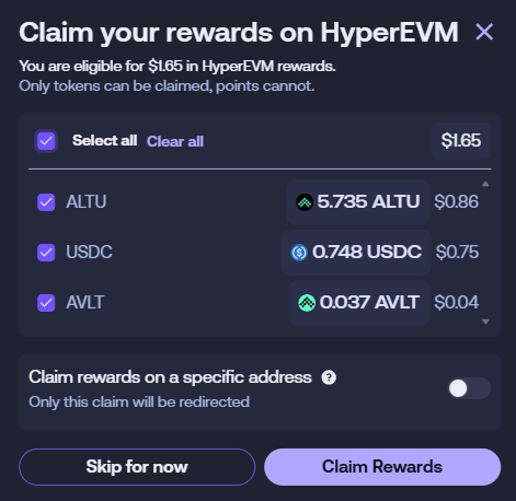 Fosky68's tweet photo. Mientras tanto, el proyecto de @alturax sigue haciendo su trabajo y #Merkl continua gestionando los rendimientos
✳️Desde que empecé lo que he generado ha sido esto. Teniendo en cuenta que el token $ALTU aún no ha salido, no puedo decir aún que es un excelente resultado ni mucho menos.
Pero aún así, por dejar depositado tu moneda estable, está generando más que otras muchas plataformas (recuerda que además de esto, generamos un APY de base del 21%)👀
✳️ La base del APR base de ~20% del Vault de múltiples estrategias se ve reforzada por recompensas de Merkle e incentivos de tokens. Es decir, que #AlturaX no acuña tokens para financiar el rendimiento.
✳️ Me gusta que siga teniendo un APY general bastante bueno (por encima del 88%) y que su TVL siga aumentando. Actualmente se encuentra por encima de los 4M TVL.
Os dejo mi enlace por si queréis usar el protocolo. Como siempre, os invito a que dejéis los vuestros en los comentarios 😉
🔗https://t.co/hqmeu2koc7
Un saludo y a seguir trabajando! 🤠