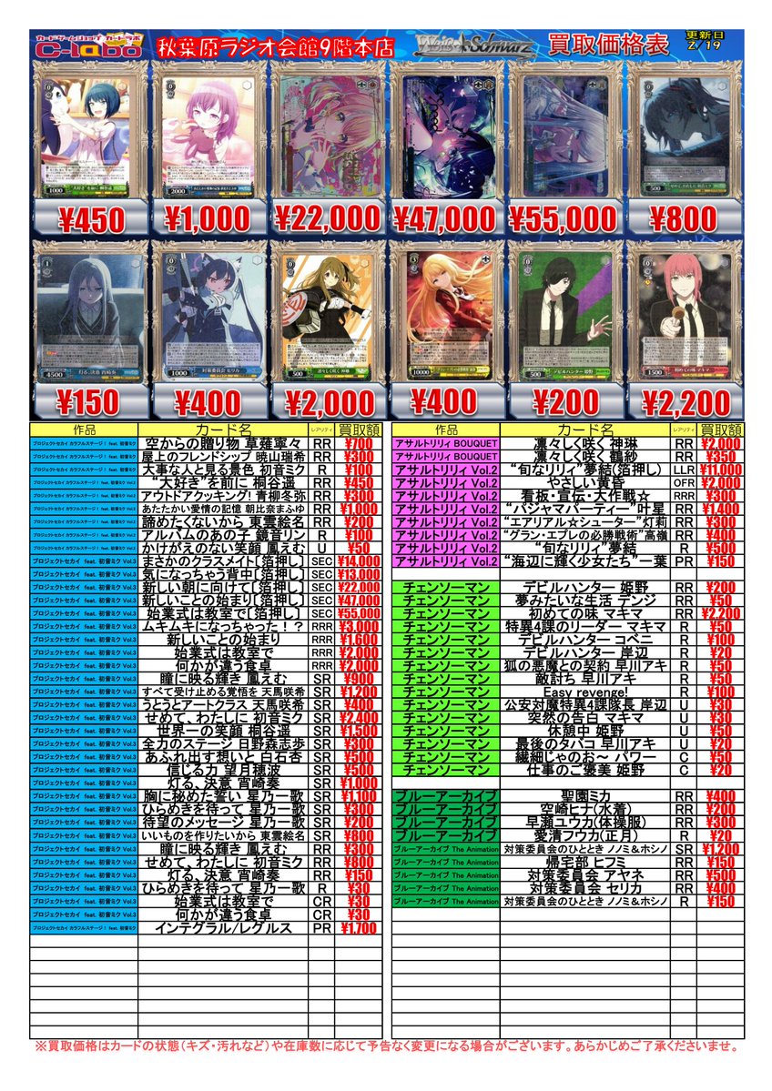 ◇ #ヴァイスシュヴァルツ 買取情報◇ 気になっちゃう背中 SEC 13000