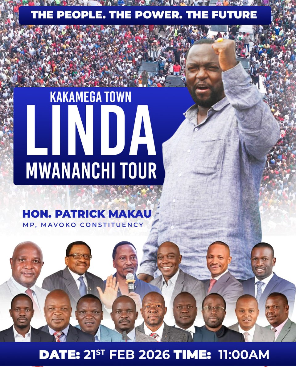 hon_Makau's tweet image. The people. The power. The Future.

Kakamega Town, we are ready to listen, engage, and walk together with the people as we champion the Mwananchi First agenda.

Together, we rise. Together, we lead. Together, we shape the future.

Aluta Continua! Mwananchi First!
