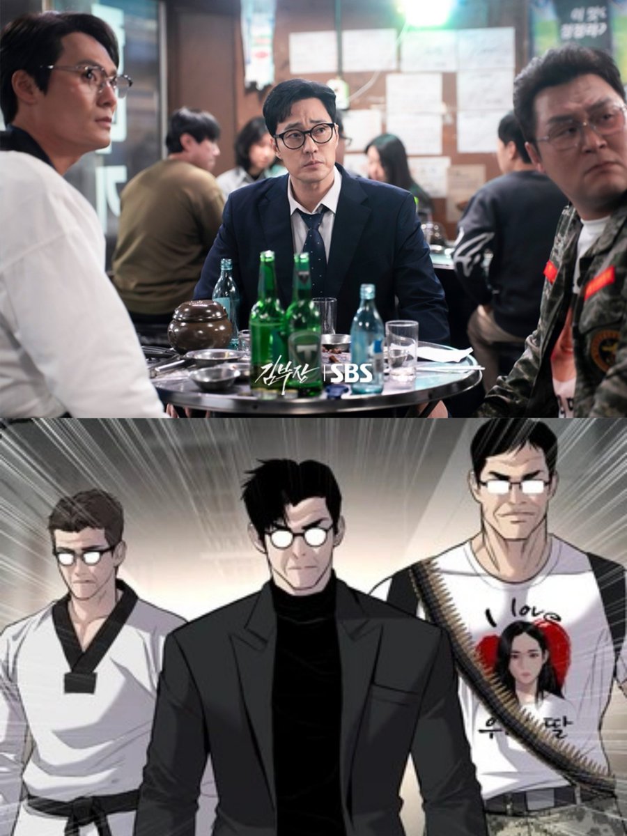 •kdm• Absen yang uda baca webtoon Manajer Kim? 🙋‍♀️🙋‍♂️. Still cut So Jisub, Yoon Kyungho dan Choi Daehoon uda keluar. Kita bakal lihat trio gedebag gedebug bapak sayang anak tahun iniloh. Ada yang nungguin? Dilihat dari sneak peak teasernya mirip sama webtoonnya 😭.