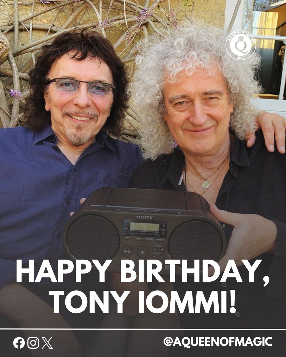 ¡Feliz cumpleaños al icónico Tony Iommi, padre del heavy metal, en su 78º aniversario! 🎂🎸🔥

Celebramos su amistad de más de 50 años con Brian May de Queen: jams legendarios como 'Paranoid', colaboraciones en álbumes y un regalo especial, la réplica de la Red Special. ¡Dos