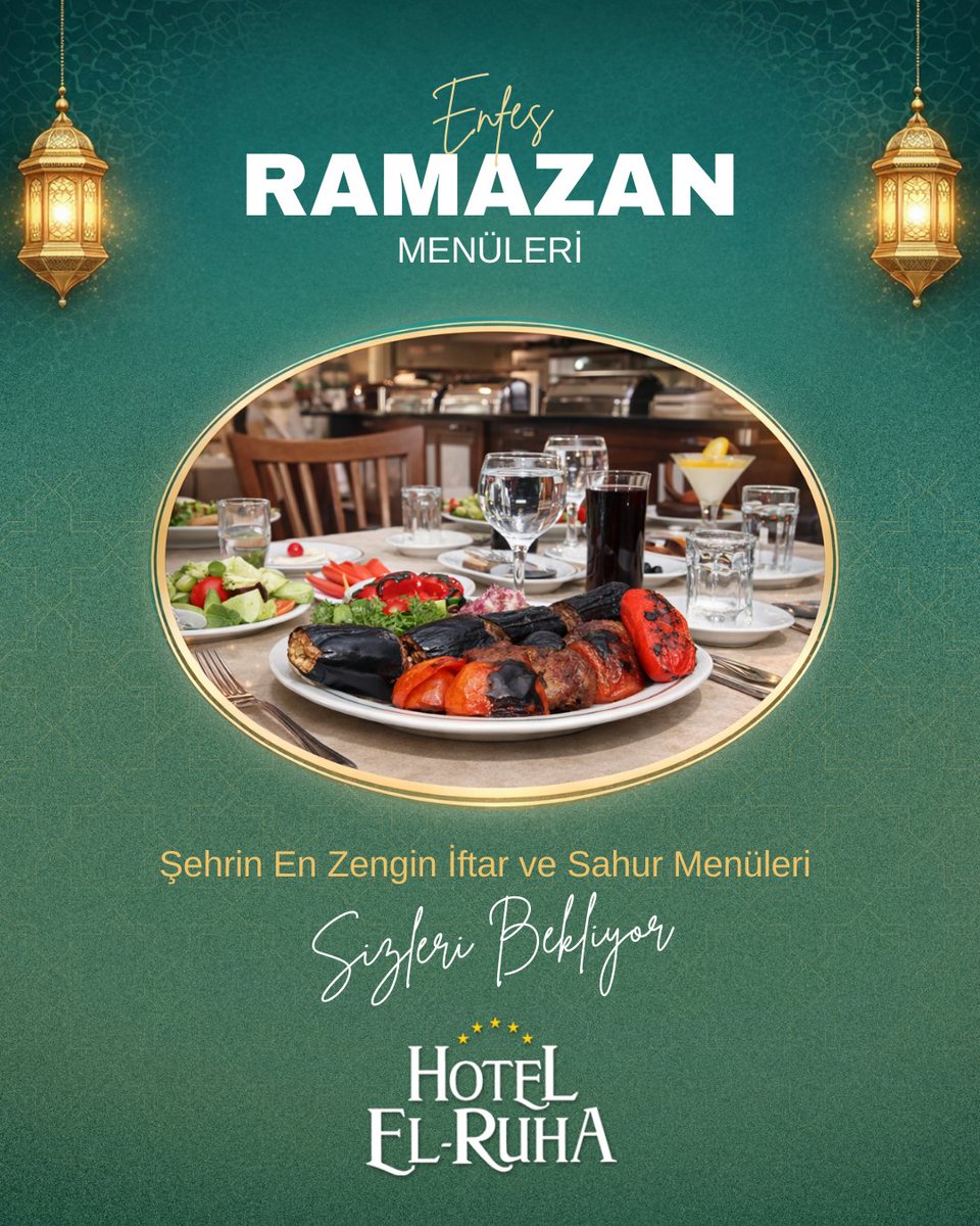 elruhahotel's tweet photo. 🌙 Şehrin En Zengin Ramazan Menüleri Hotel El-Ruha'da

✨Tercihli Menü 3 için bir gün öncesinden rezervasyon yaptırmayı unutmayınız

Gruplara özel avantajlı fiyatlar ve rezervasyon için hemen arayınız.
📞 +90 414 215 4411 +90 533 703 2171

#hotelelruha #ramazan https://t.co/QFF23weabJ