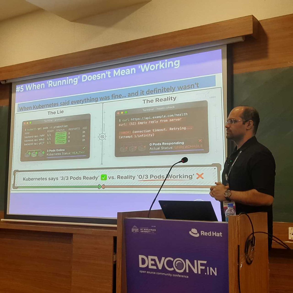 infracloudio's tweet photo. Last week, @paishanks joined #DevConf to discuss how some of the biggest #Kubernetes outages start with the smallest mistakes ☸️

It was an amazing event with an incredible audience and great conversations throughout.

Here are some moments from the event 👇 https://t.co/uRMVfvdvKL