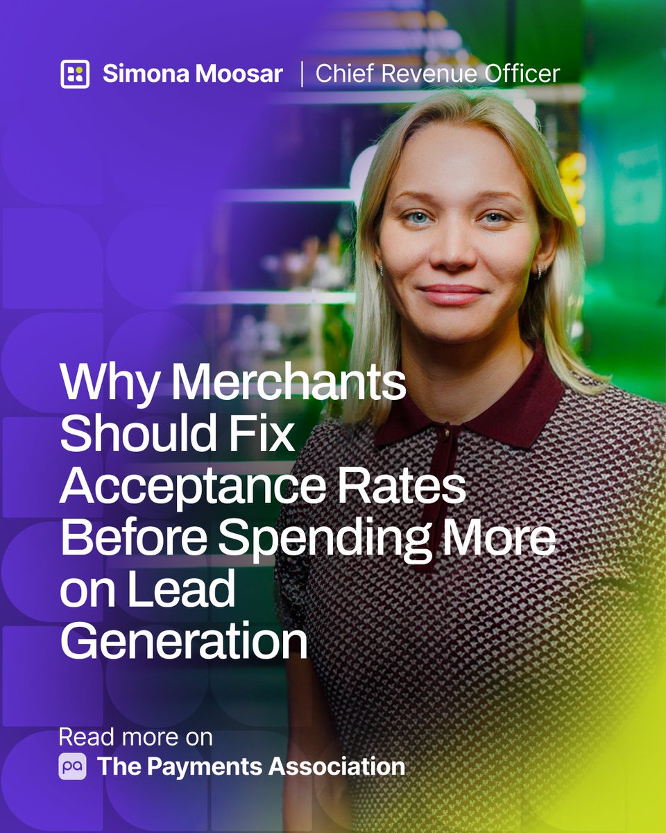 Nodapayments's tweet photo. A failed payment = lost marketing spend. Yet most merchants don't treat acceptance rate as a growth metric. Noda CRO Simona Moosar explains why payment infrastructure deserves a seat at the growth table: https://t.co/YBpgKUqGp0 https://t.co/G2ceCV46lu
