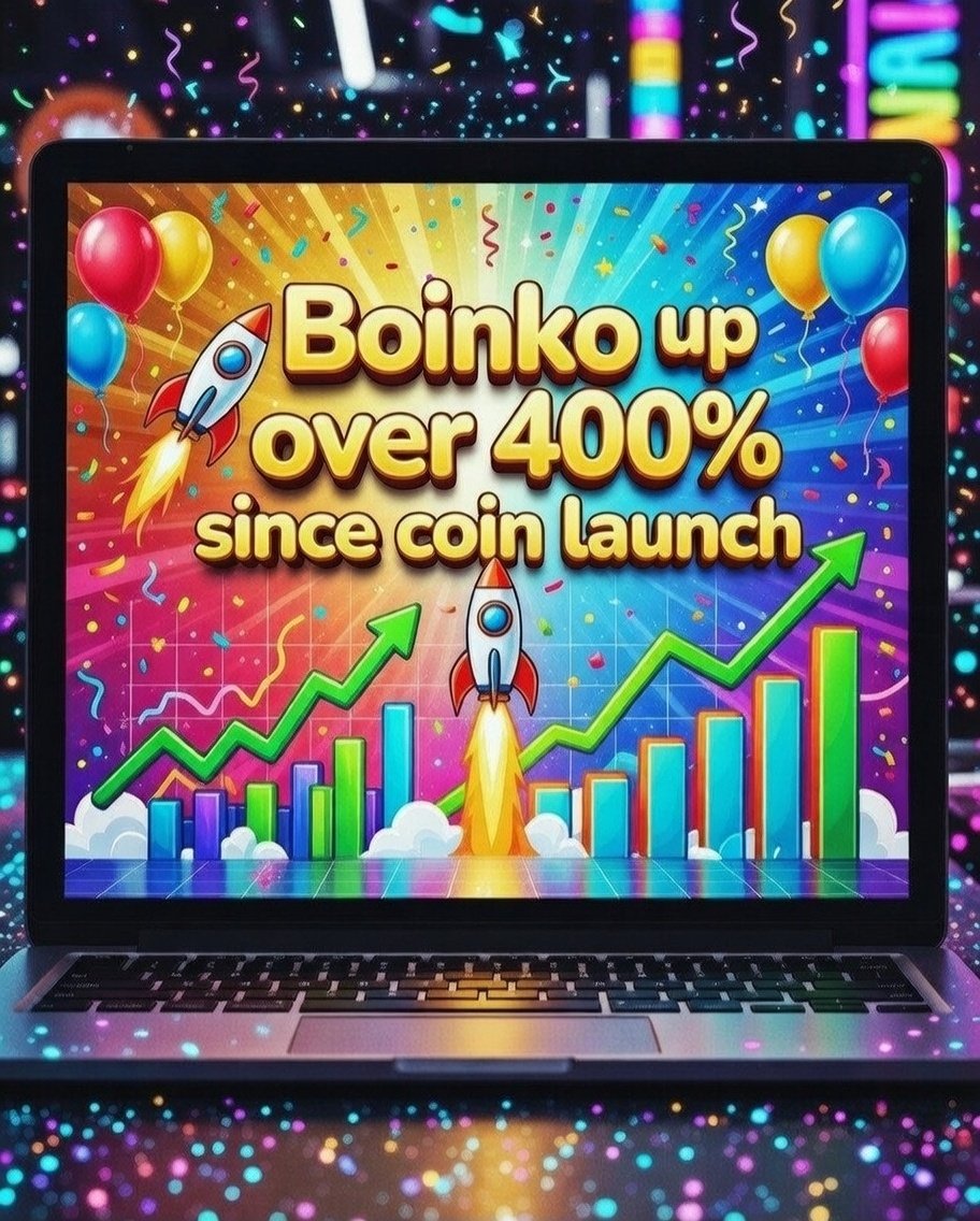 Something to Celebrate at Boinko . Well done to all our hardcore HODLers. We are up over 400% since launch which is huge compared to the rest of the crypto market. 🥳 🎉 

As we build, upgrade and improve......THIS IS JUST THE START !