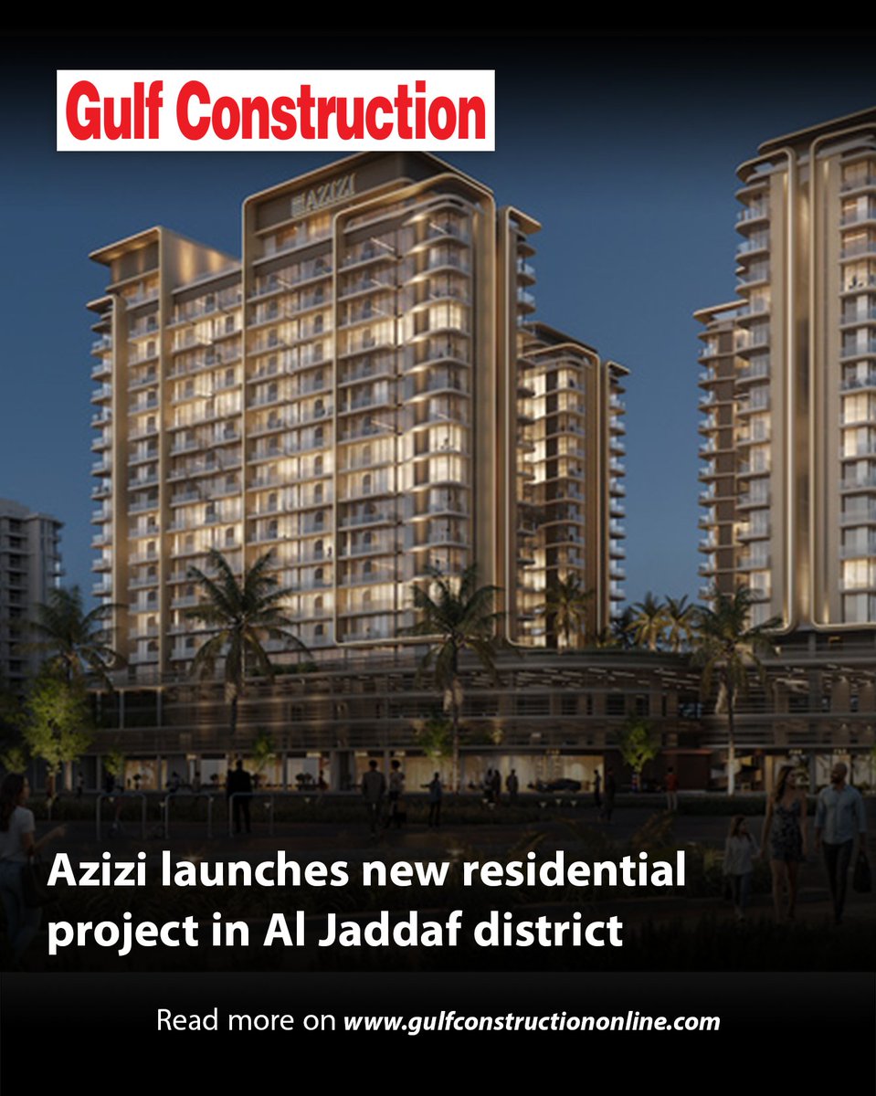 Gulf_const's tweet photo. UAE-based Azizi Developments has announced the launch of its latest residential development in the vibrant and strategically located Al Jaddaf district.

Read more on https://t.co/0nWGiX7Dsm

#GCnews #developments #realestate https://t.co/UyTAflbHsK