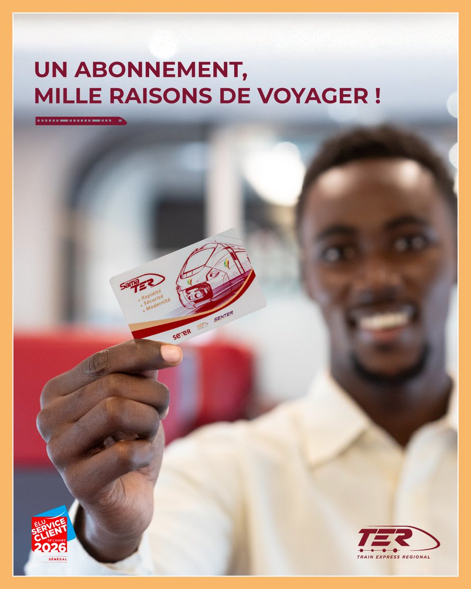 Journées chargées ? Le TER s’occupe du reste. 🚆

Avec l’abonnement mensuel : voyages illimités en 2nde classe selon votre zone en faisant des économies.

Activez-le en gare ou au 33 920 00 40.

#TER #AbonnementMensuel #VoyagerIntelligent #SENTER
