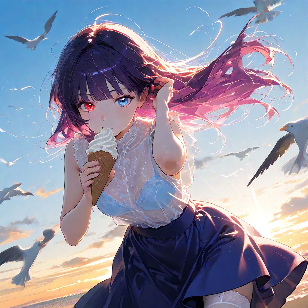 寒さ退散！早く夏よ来て来て～🥰💖」 #AIart #AIイラスト This is an