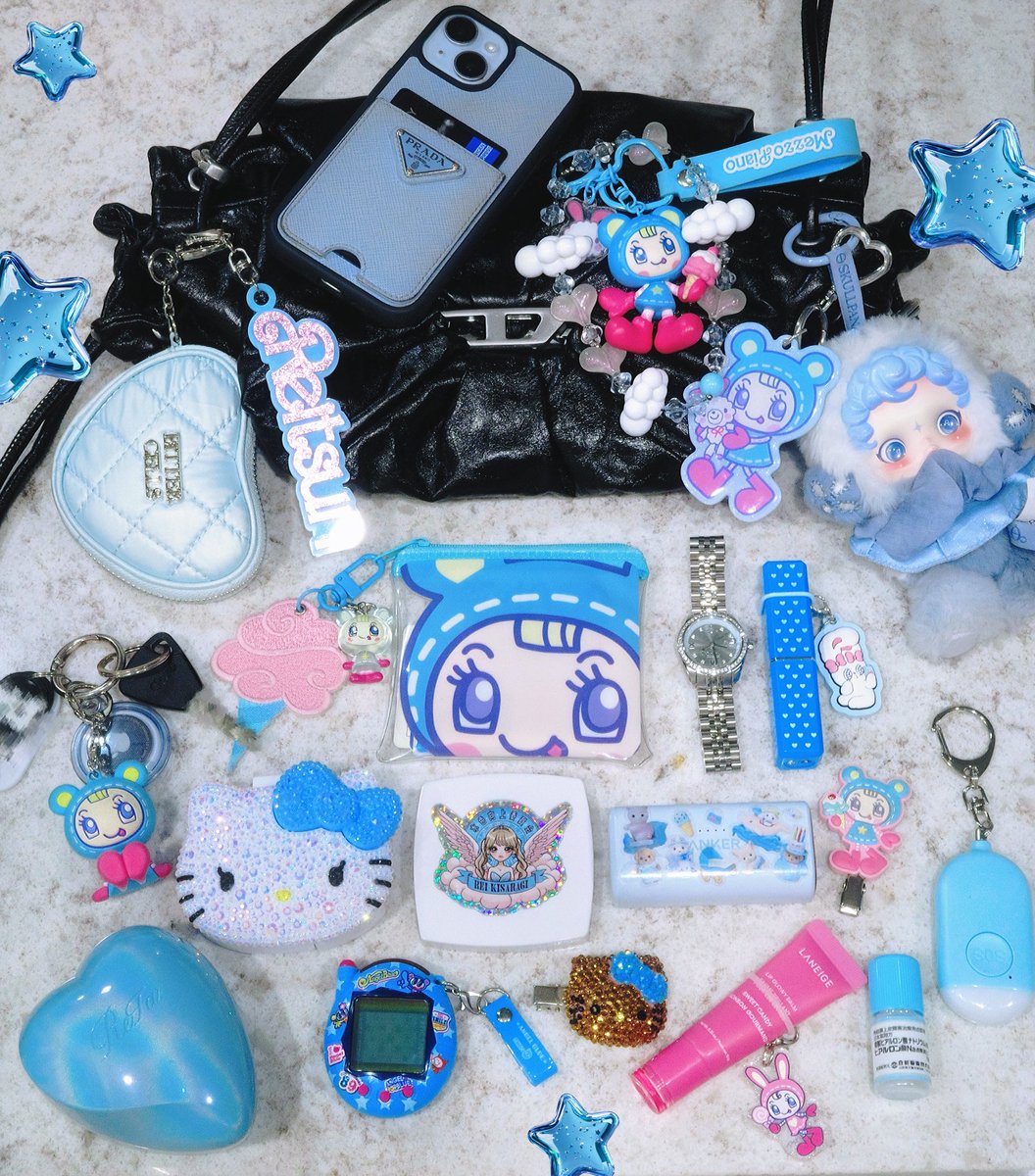 reitsun_R's tweet image. 【最新版】六本木キャバ嬢のバックの中身💎