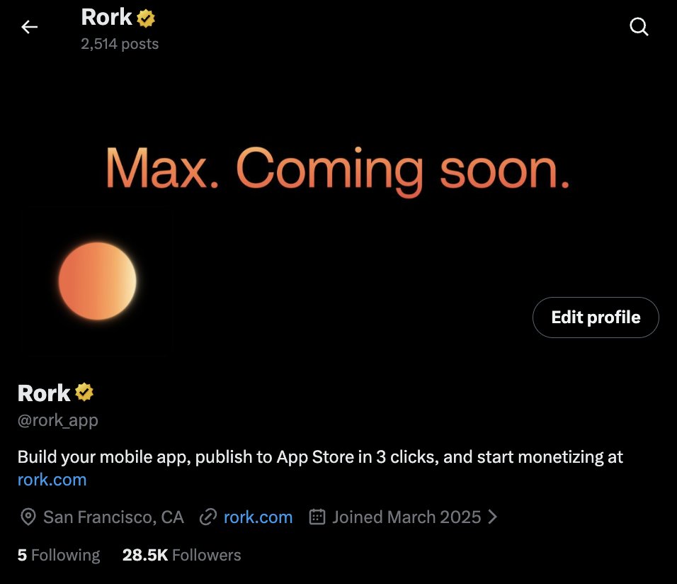 Max coming soon banner