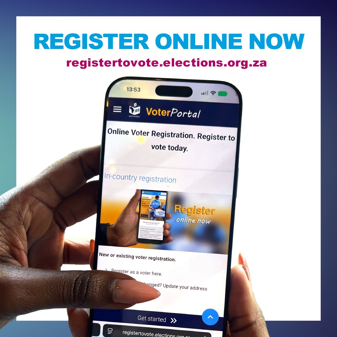 Not registered to vote yet? Do it now! You must register where you live &amp; vote where you’re registered. Moved? Update your voting station. Takes 5 mins. Register today: registertovote.elections.org.za/?utm_source=St… #WozaLGE2026